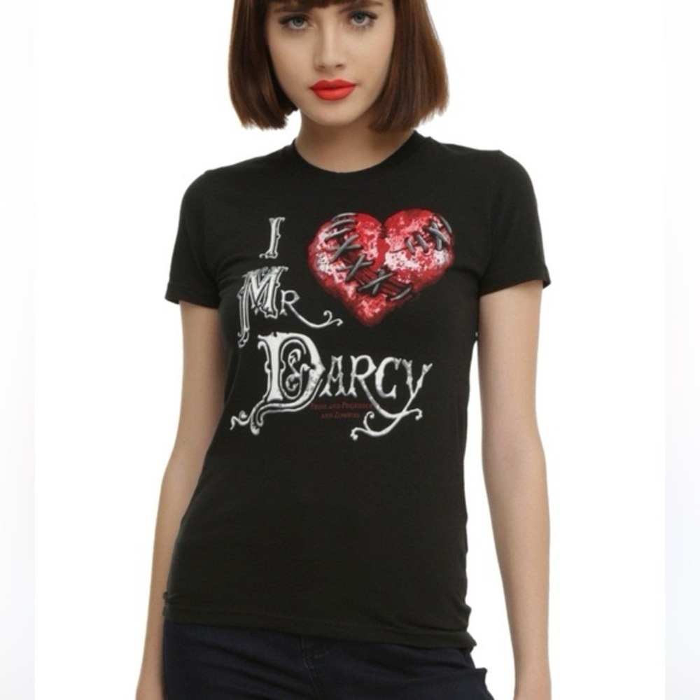 PRIDE AND PREJUDICE AND ZOMBIES Tee T-Shirt I heart Mr Darcy